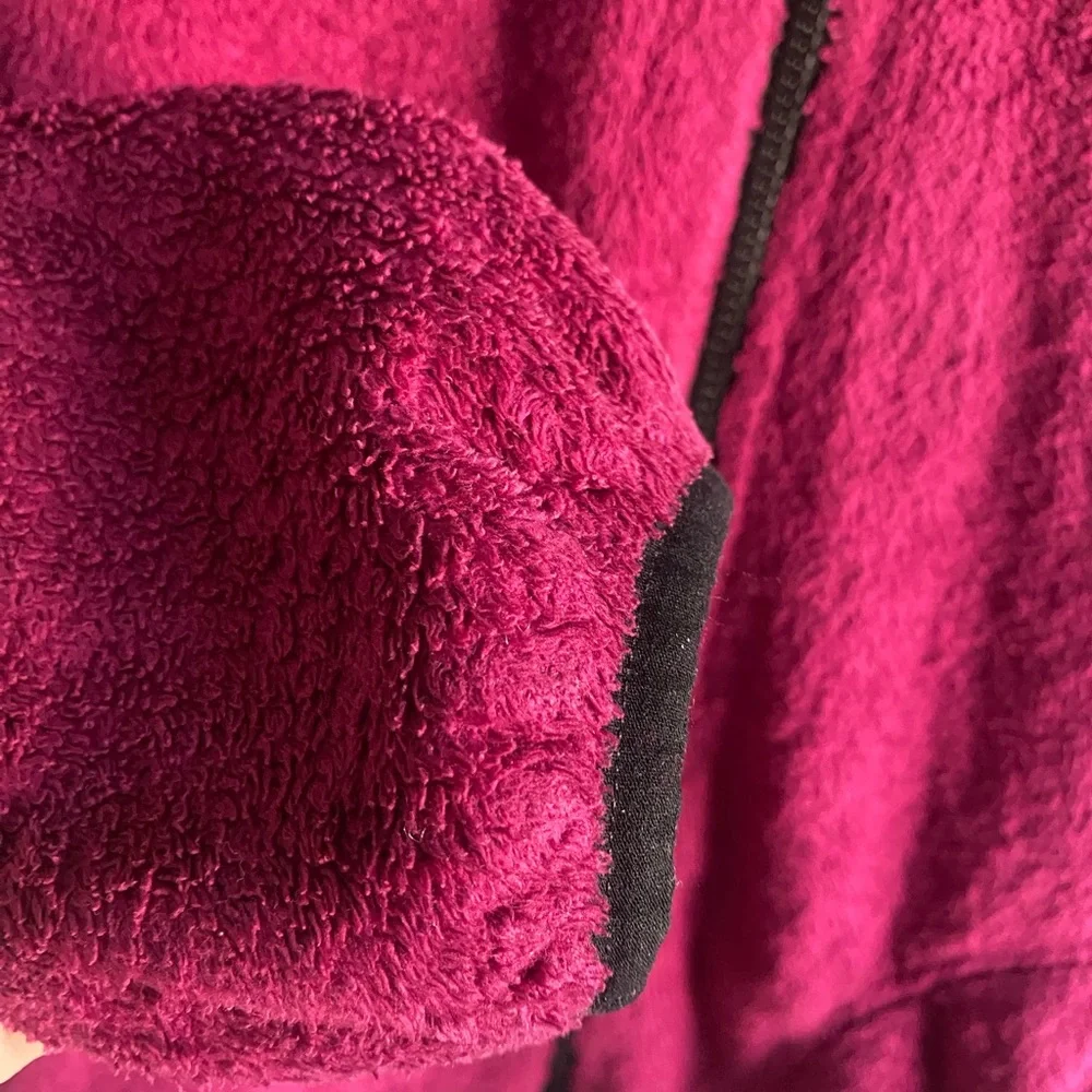 The North Face Girls L 14/16 Blue Magenta Fleece Hoodie Jacket Full‎ Zip Classic